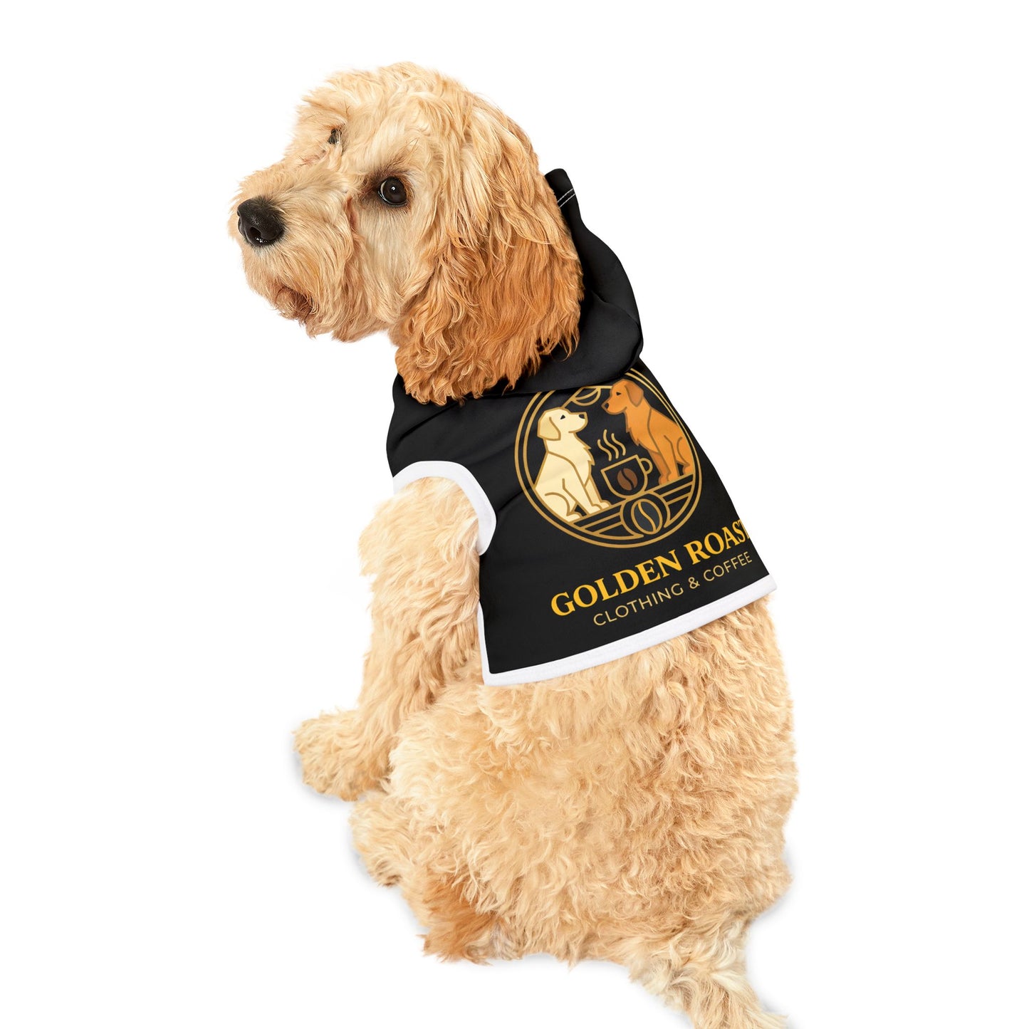 Pet Hoodie with Golden Roast Logo