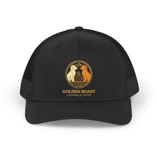 Retro Trucker Hat — Golden Roast Logo