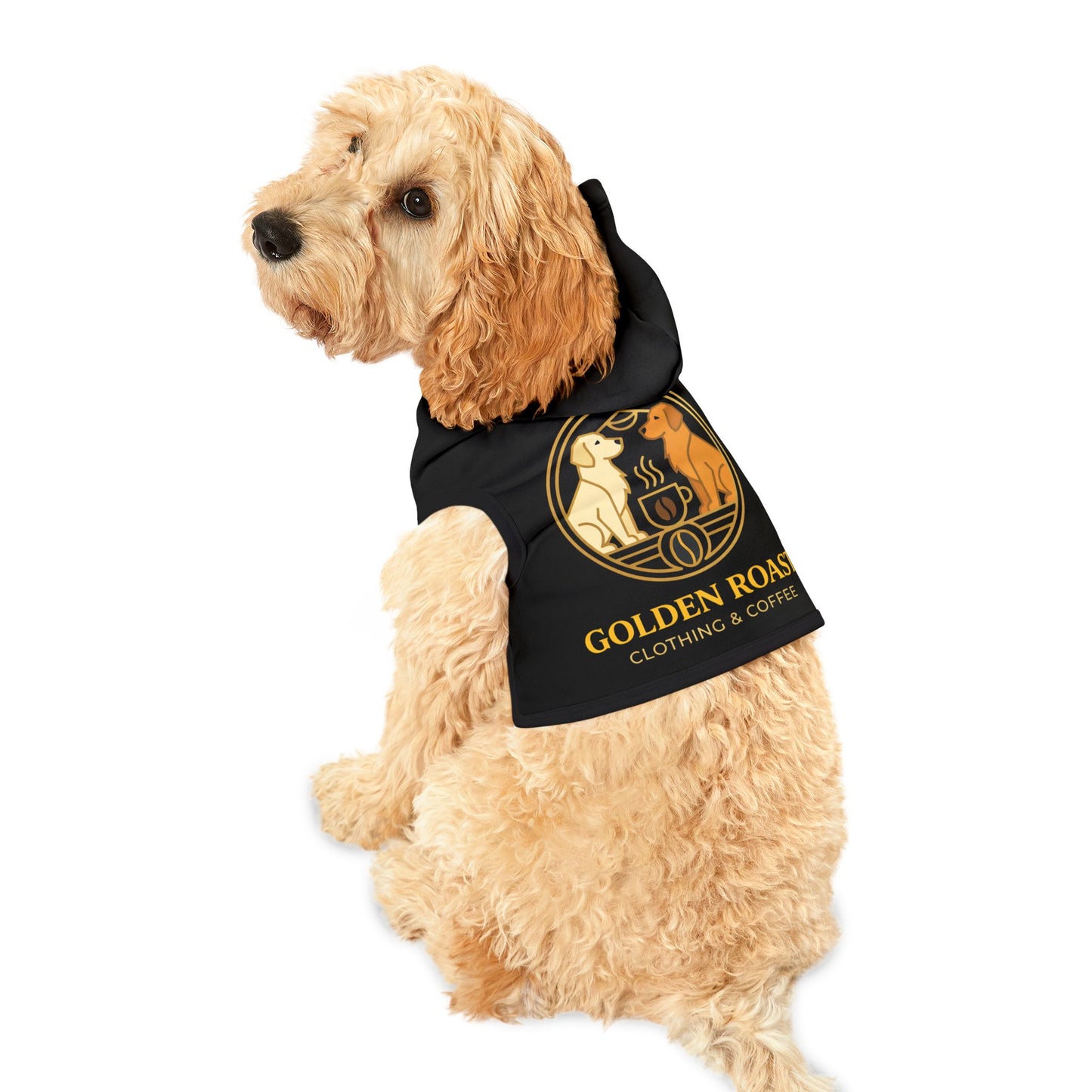 Pet Hoodie with Golden Roast Logo